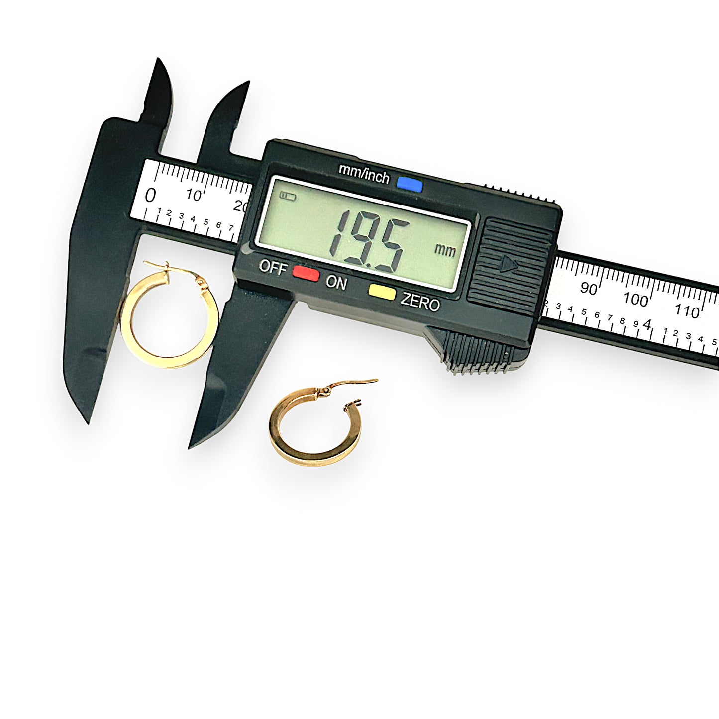 GOLD DEAL | 10ct (10K) Gold MICHAEL HILL 19.5mm Square Edge Hoop Earrings