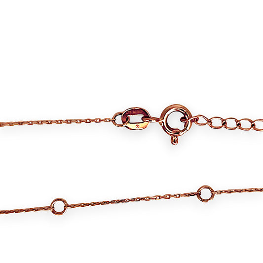 XMAS DEAL | 10kt AU Rose Gold 40cm Petal-Fine Thread Chain