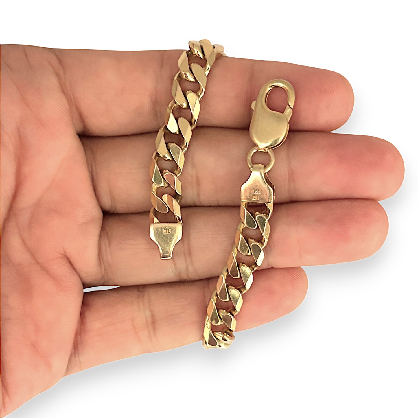 GOLD DEAL | 10ct (10K) NZ Gold MICHAEL HILL 22cm Curb Link Bracelet Valuation $6,400
