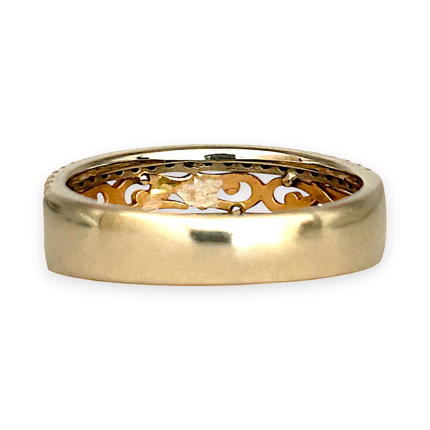GOLD DEAL | 14ct (14K) Gold Y/W Na Hoku Nalini Ring with Diamonds Size N