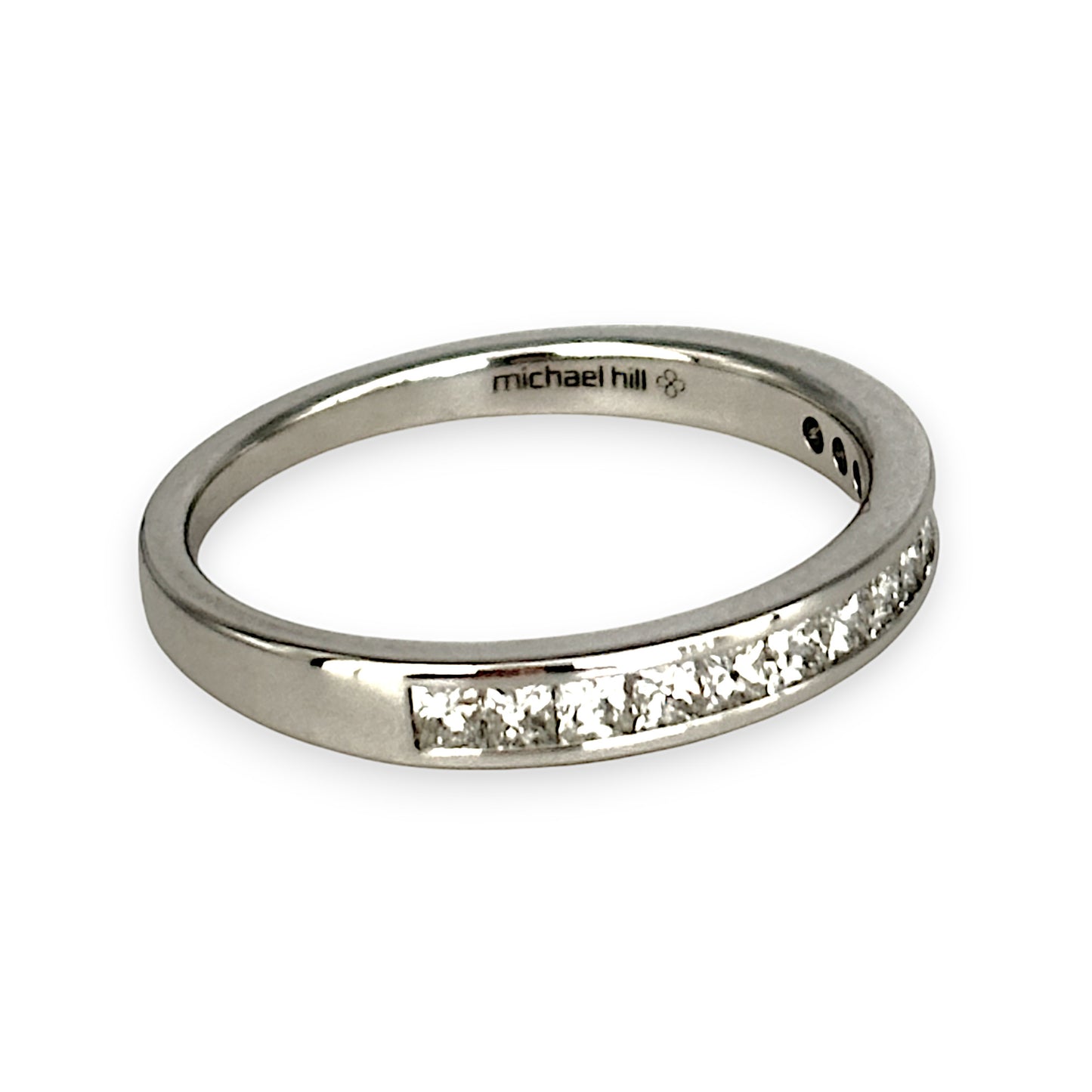 GOLD DEAL | 14ct (14K) White Gold Michael Hill Band with 1/2 Carat TW Diamonds