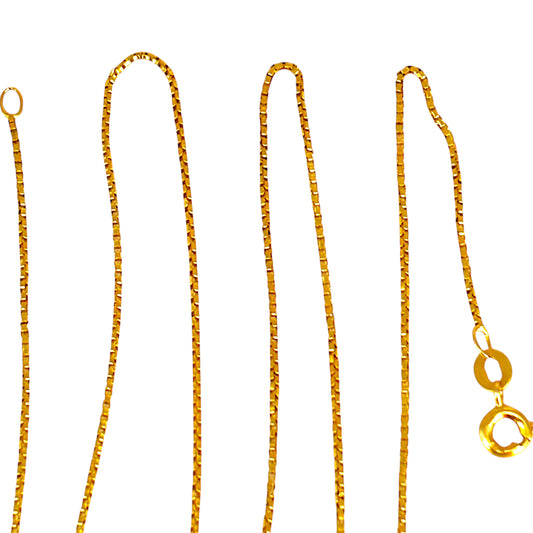 GOLD DEAL | 14K Gold Soft Edge Box Link Chain Length 50cm