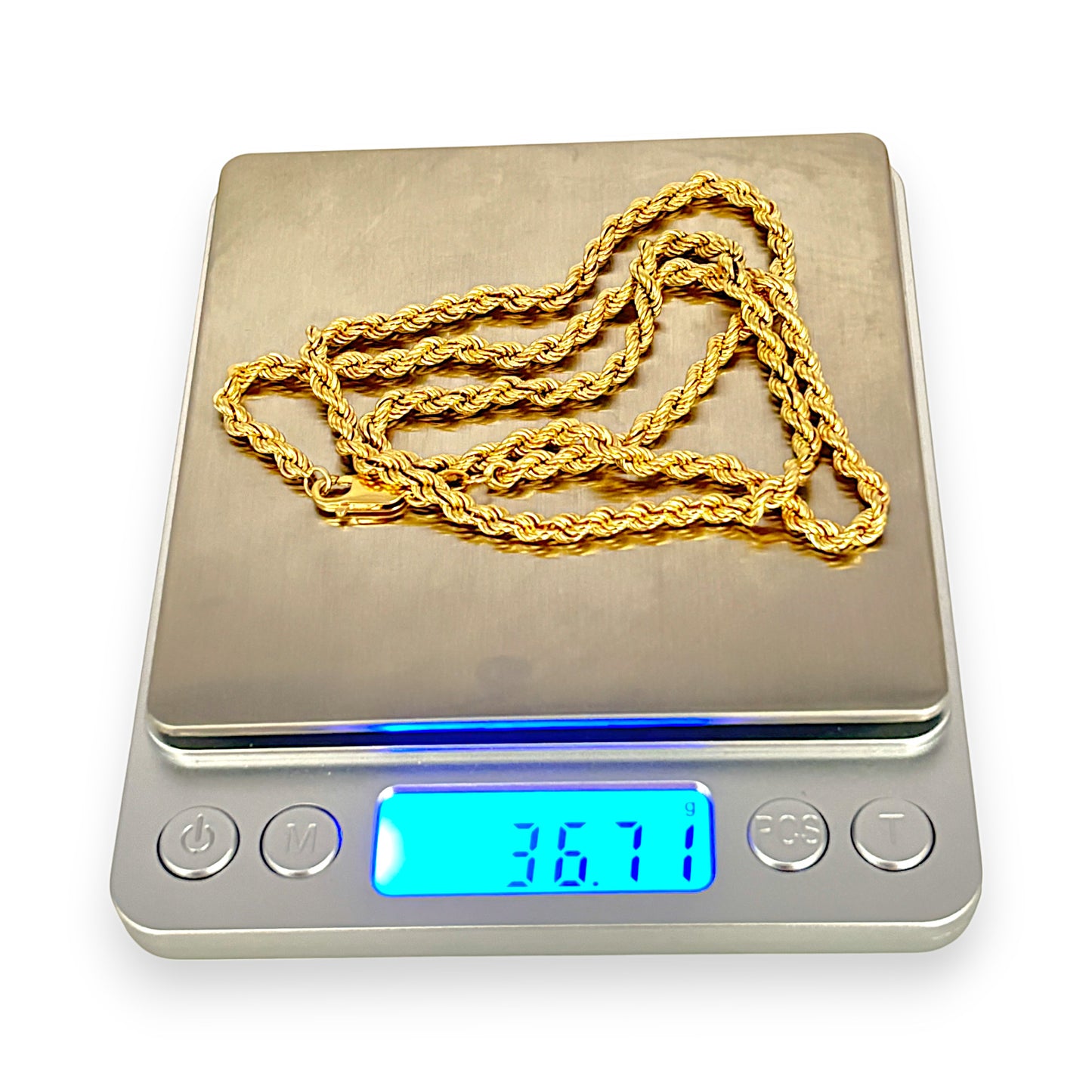GOLD DEAL | 14ct (14K) Gold Twisted Rope Heavy Weight Chain Length 60cm