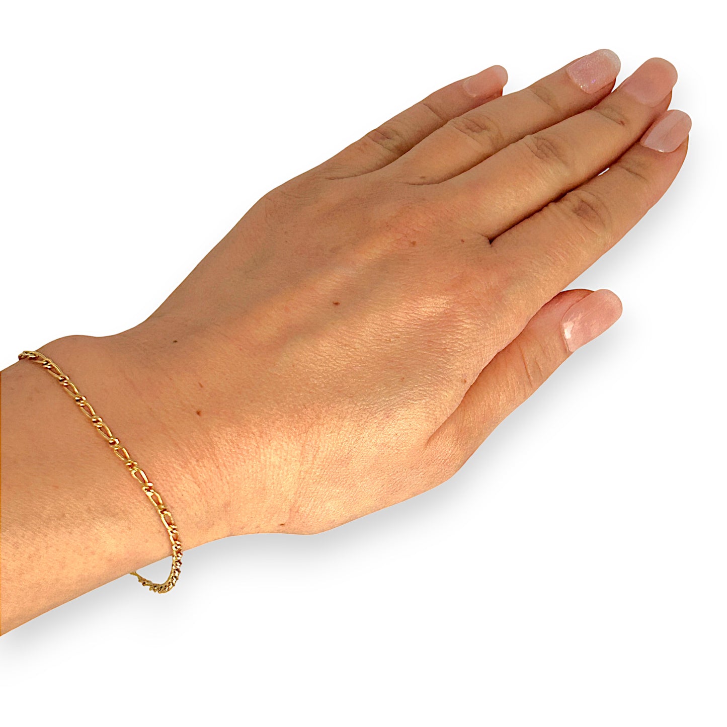 GOLD DEAL | 14ct (14K) Gold Crafted in Greece Figaro Bracelet Length 20cm