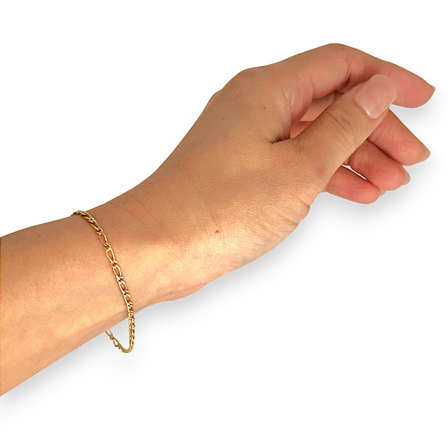 GOLD DEAL | 14ct (14K) Gold Crafted in Greece Figaro Bracelet Length 20cm