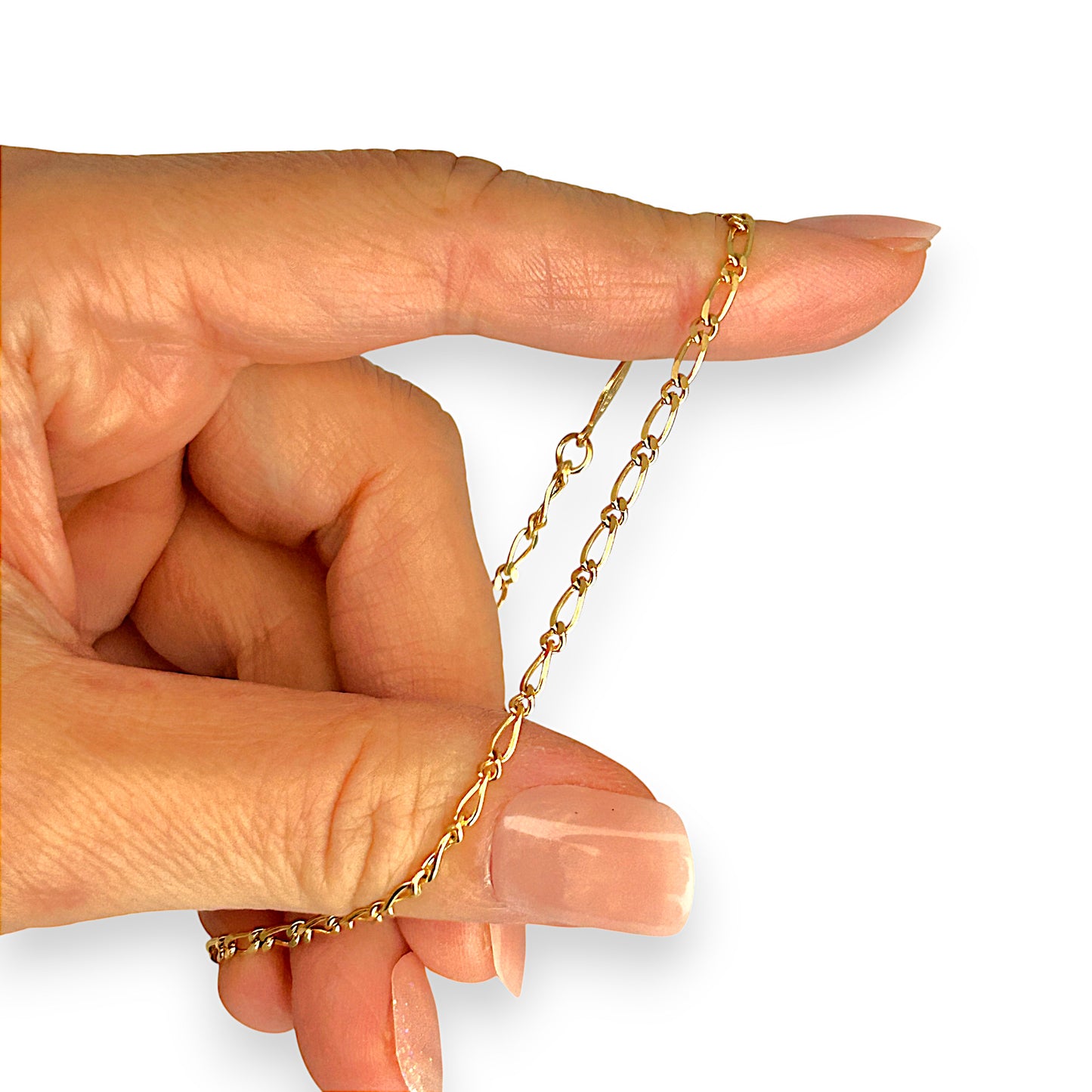 GOLD DEAL | 14ct (14K) Gold Crafted in Greece Figaro Bracelet Length 20cm