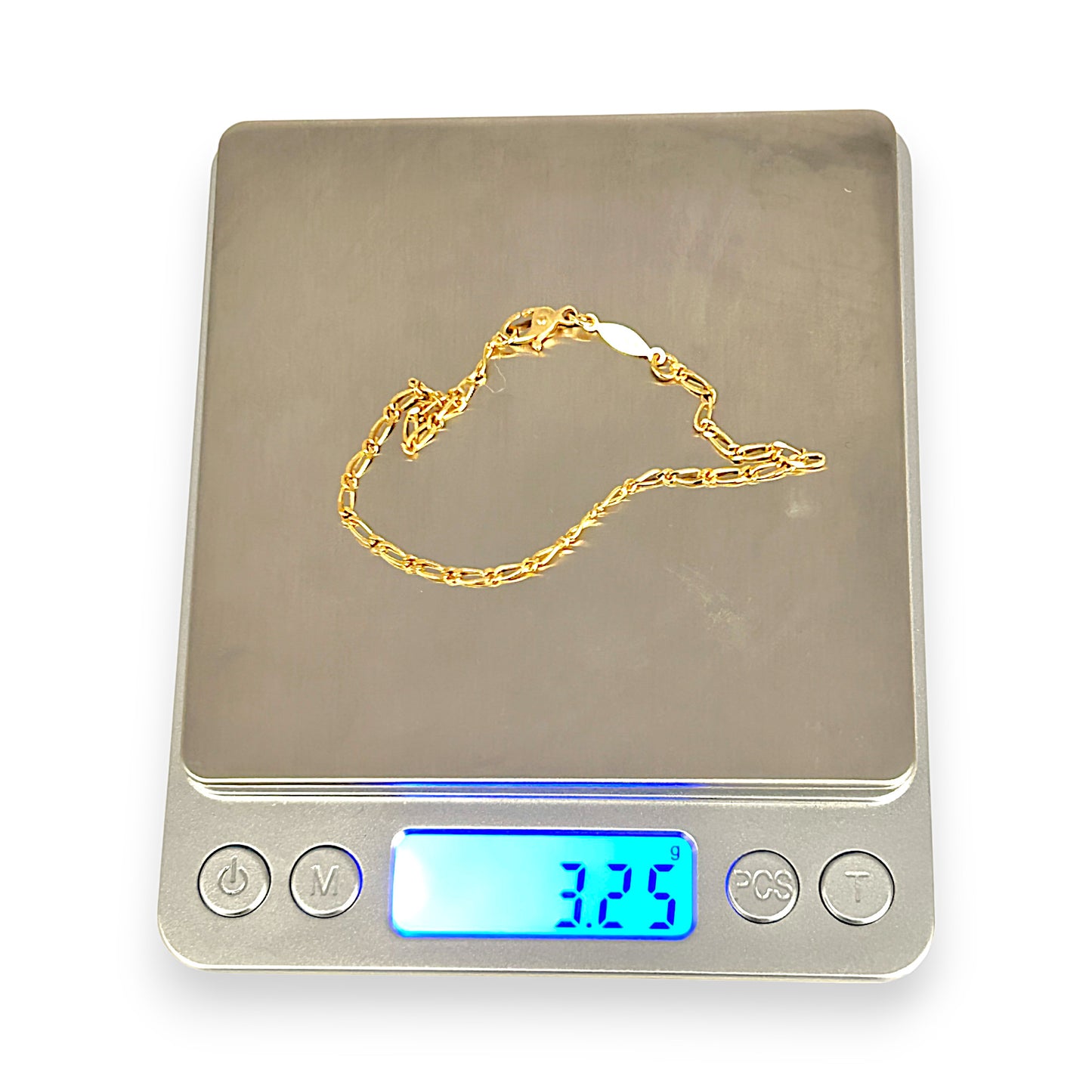 GOLD DEAL | 14ct (14K) Gold Crafted in Greece Figaro Bracelet Length 20cm