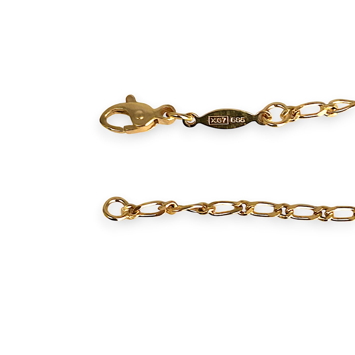 GOLD DEAL | 14ct (14K) Gold Crafted in Greece Figaro Bracelet Length 20cm