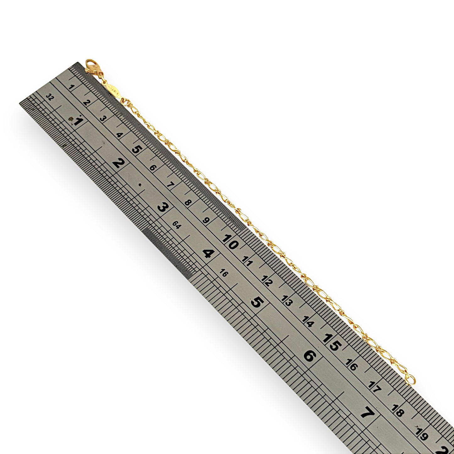 GOLD DEAL | 14K Gold Figaro Greece Bracelet Length 17.5cm