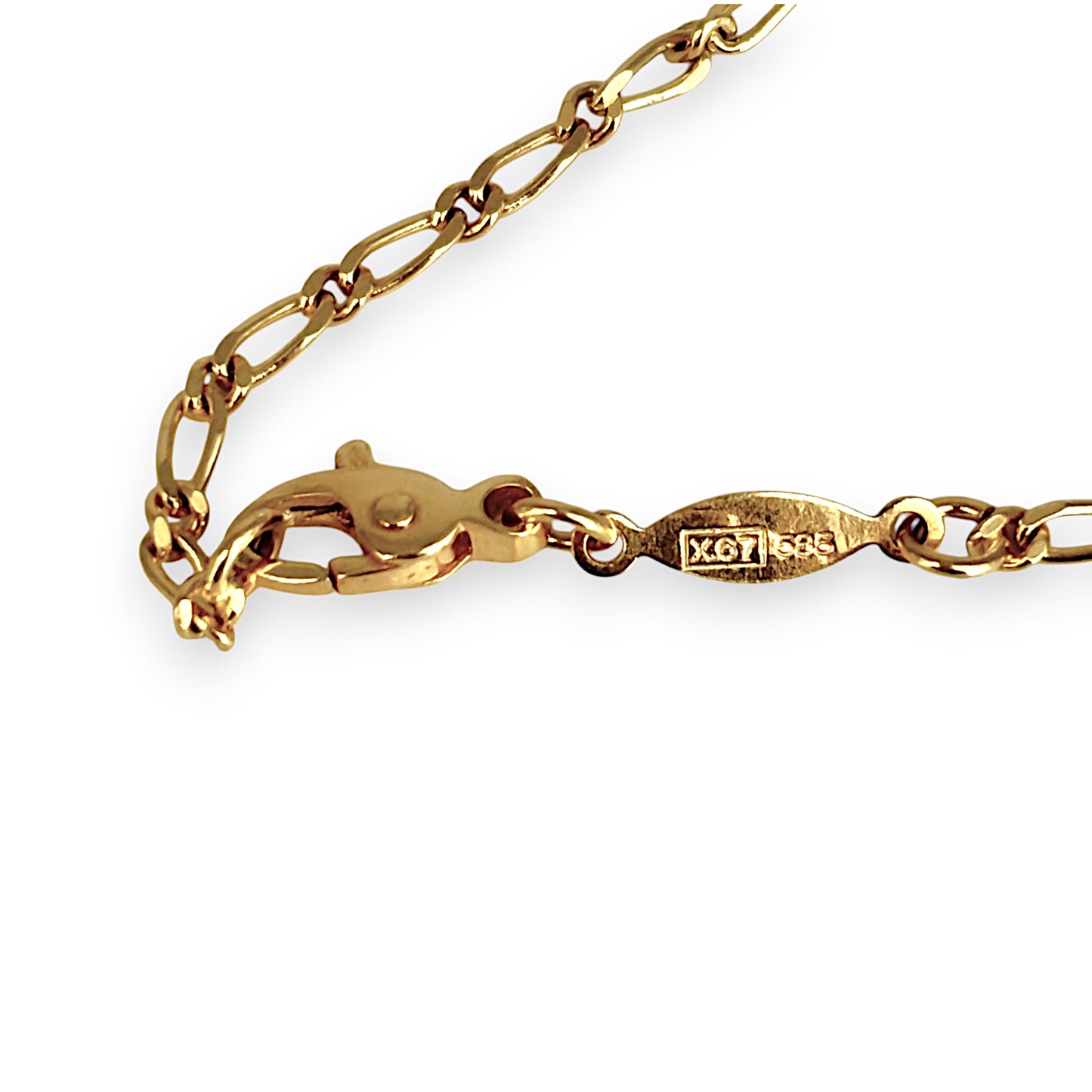 GOLD DEAL | 14K Gold Figaro Greece Bracelet Length 17.5cm