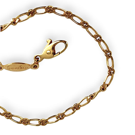 GOLD DEAL | 14K Gold Figaro Greece Bracelet Length 17.5cm