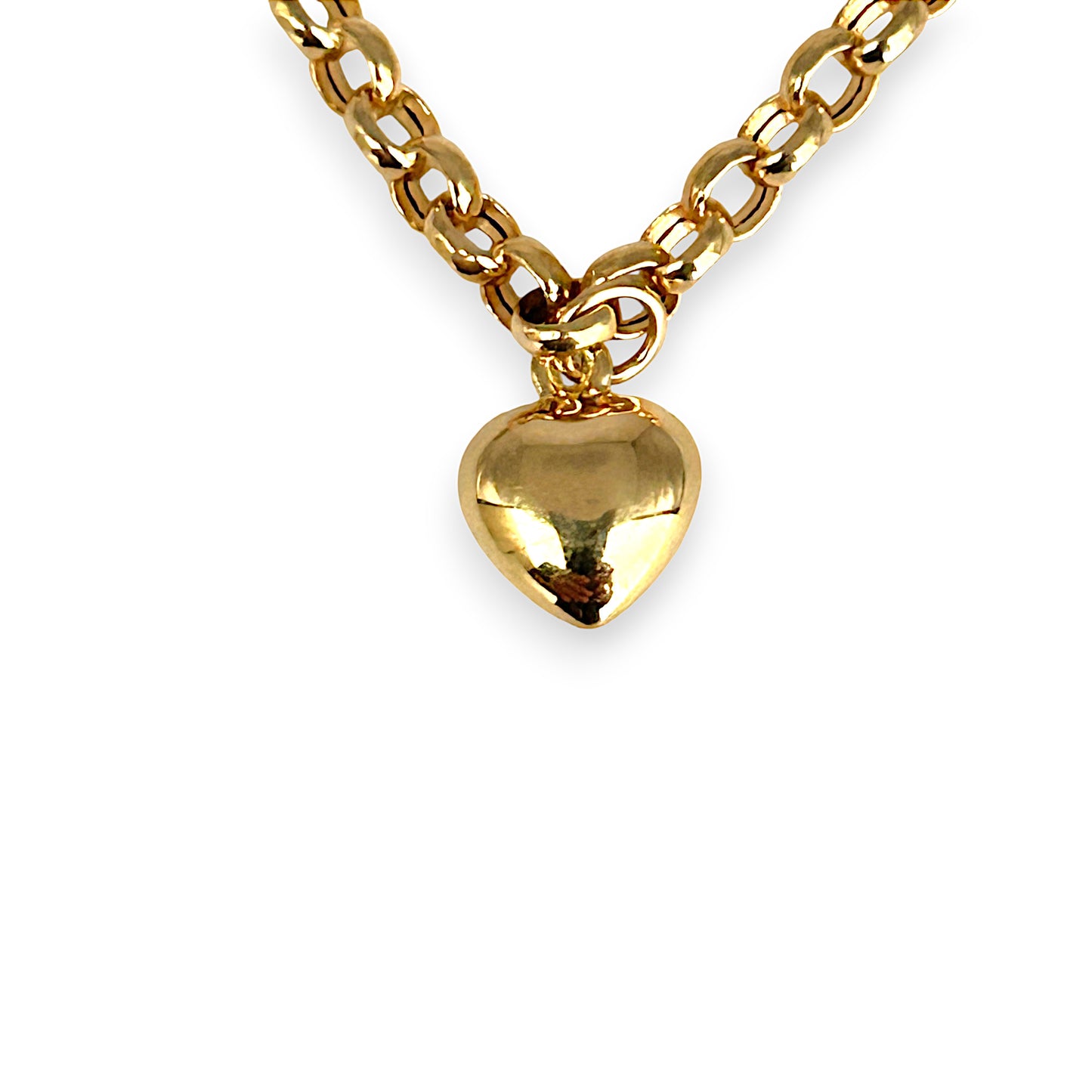 GOLD DEAL | 14K Gold Belcher Bracelet with 5 Charms Length 19cm