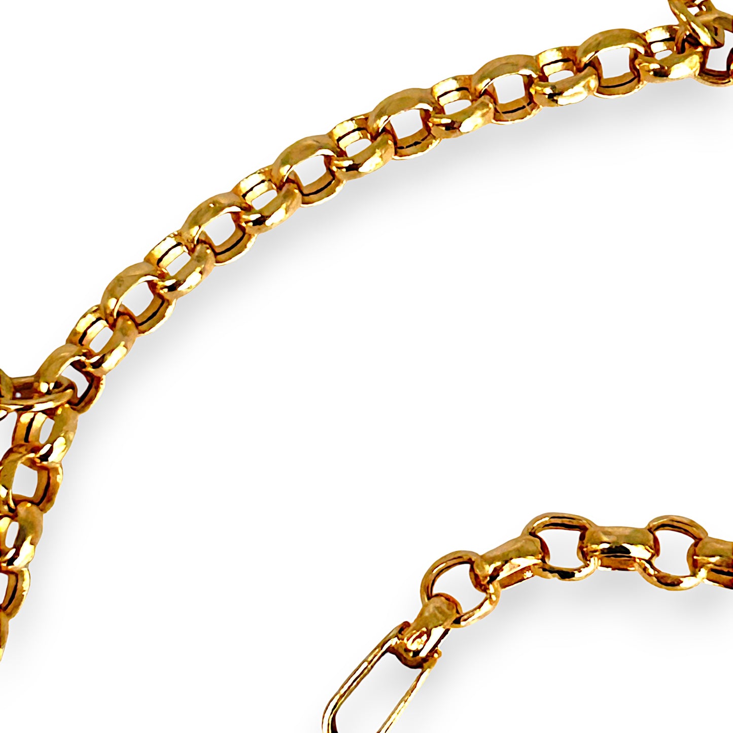 GOLD DEAL | 14K Gold Belcher Bracelet with 5 Charms Length 19cm