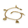 GOLD DEAL | 14K Gold Belcher Bracelet with 5 Charms Length 19cm