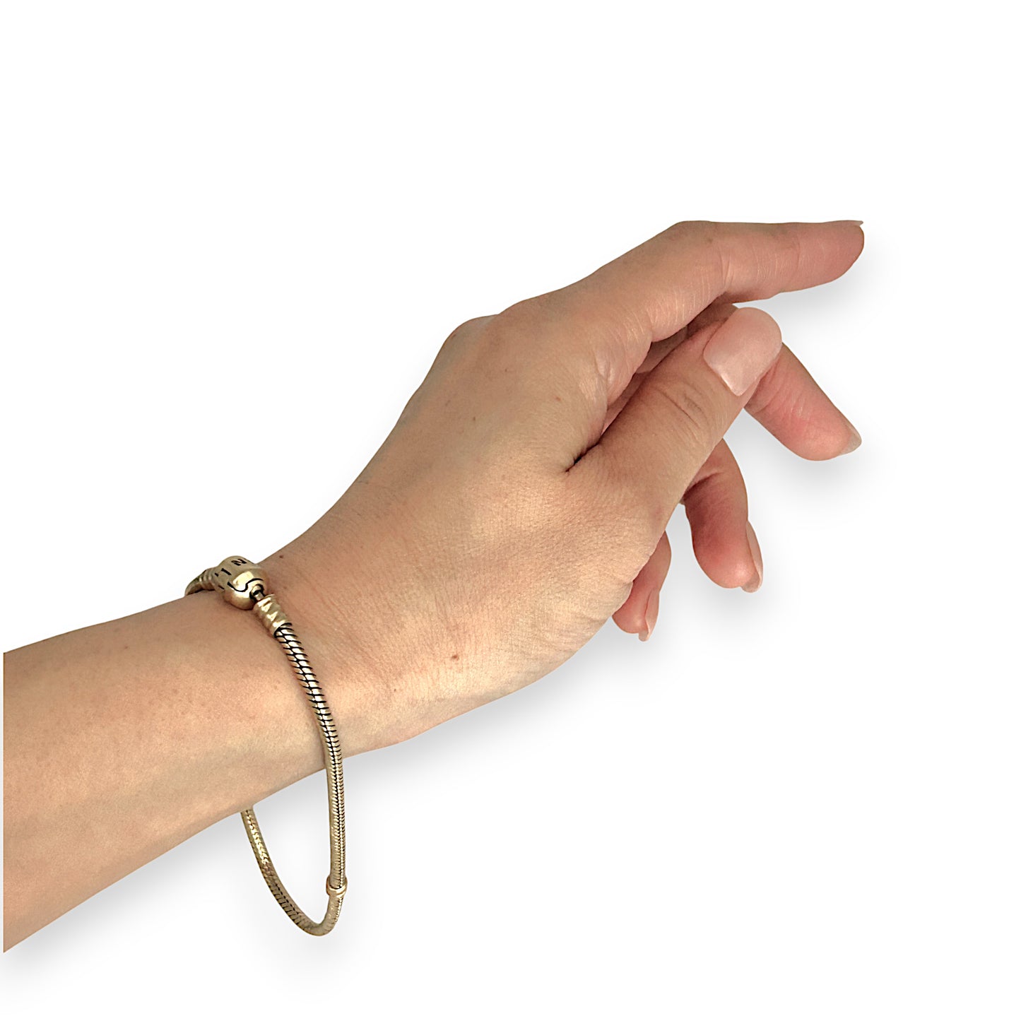 GOLD DEAL | 14ct (14K) Gold 19.33g Pandora Moments Snake Chain Bracelet Length 25cm