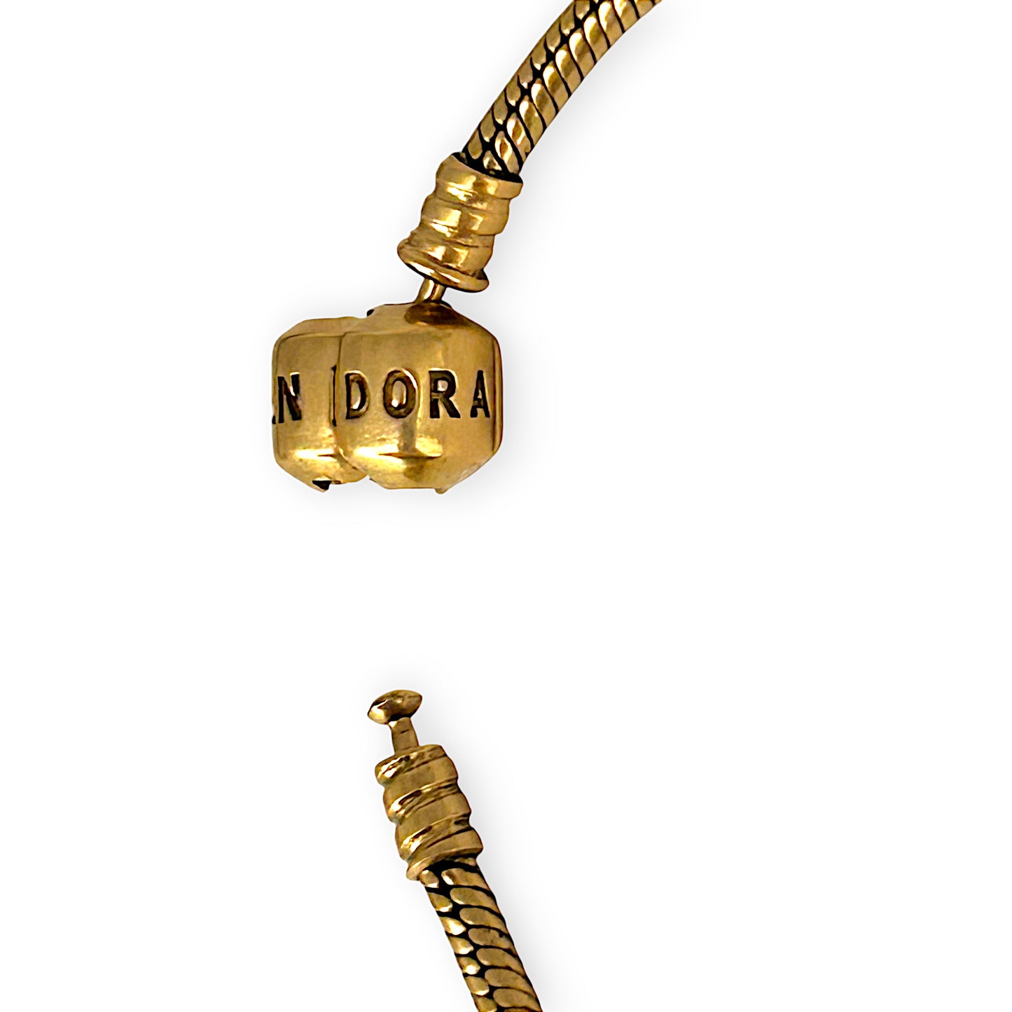 GOLD DEAL | 14ct (14K) Gold 19.33g Pandora Moments Snake Chain Bracelet Length 25cm