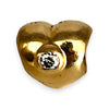 14K Gold Pandora Diamond Heart Solid Threaded Charm. R # 830
