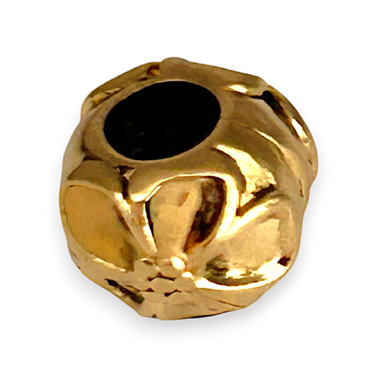 GOLD DEAL | 14K Gold Pandora Floral Studded Clip Charm