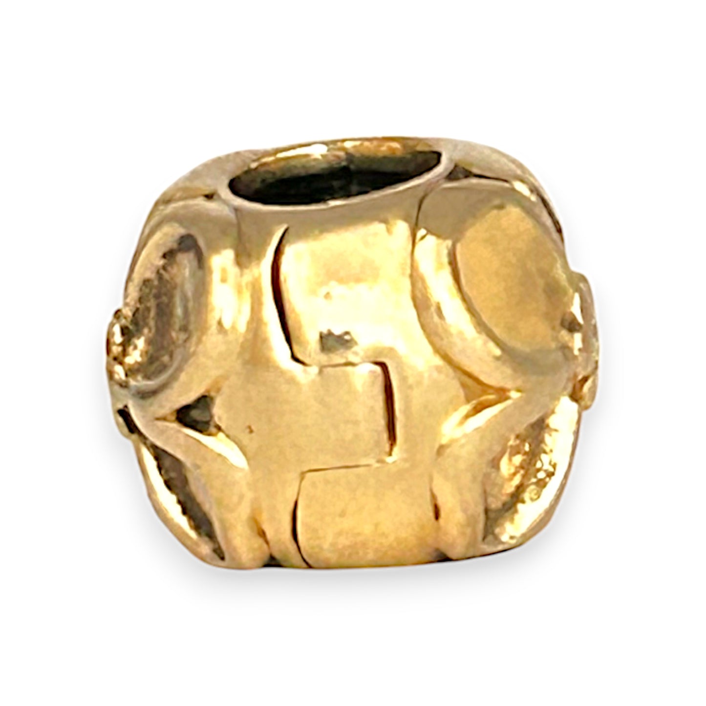 GOLD DEAL | 14K Gold Pandora Floral Studded Clip Charm