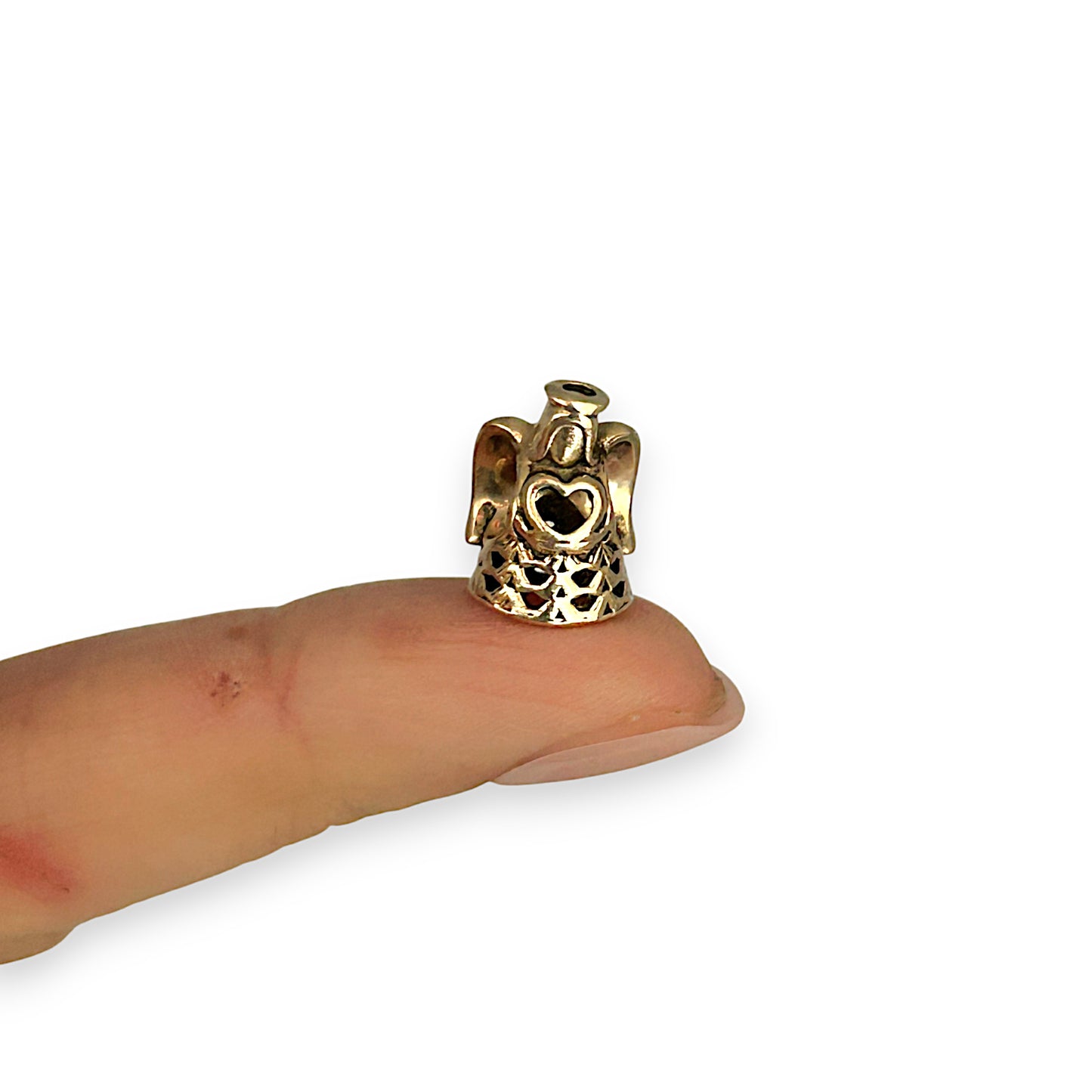 GOLD DEAL | 14ct (14K) Gold Angel with Heart Charm
