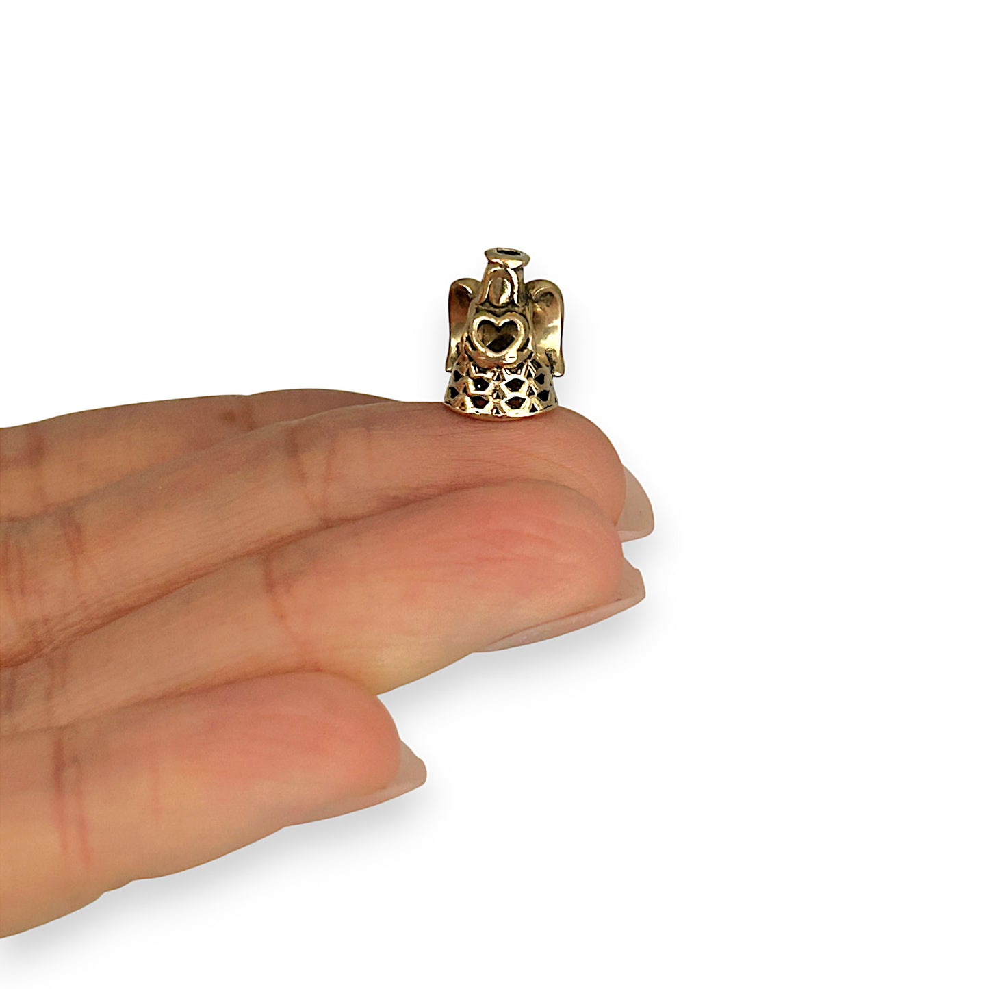 GOLD DEAL | 14ct (14K) Gold Angel with Heart Charm