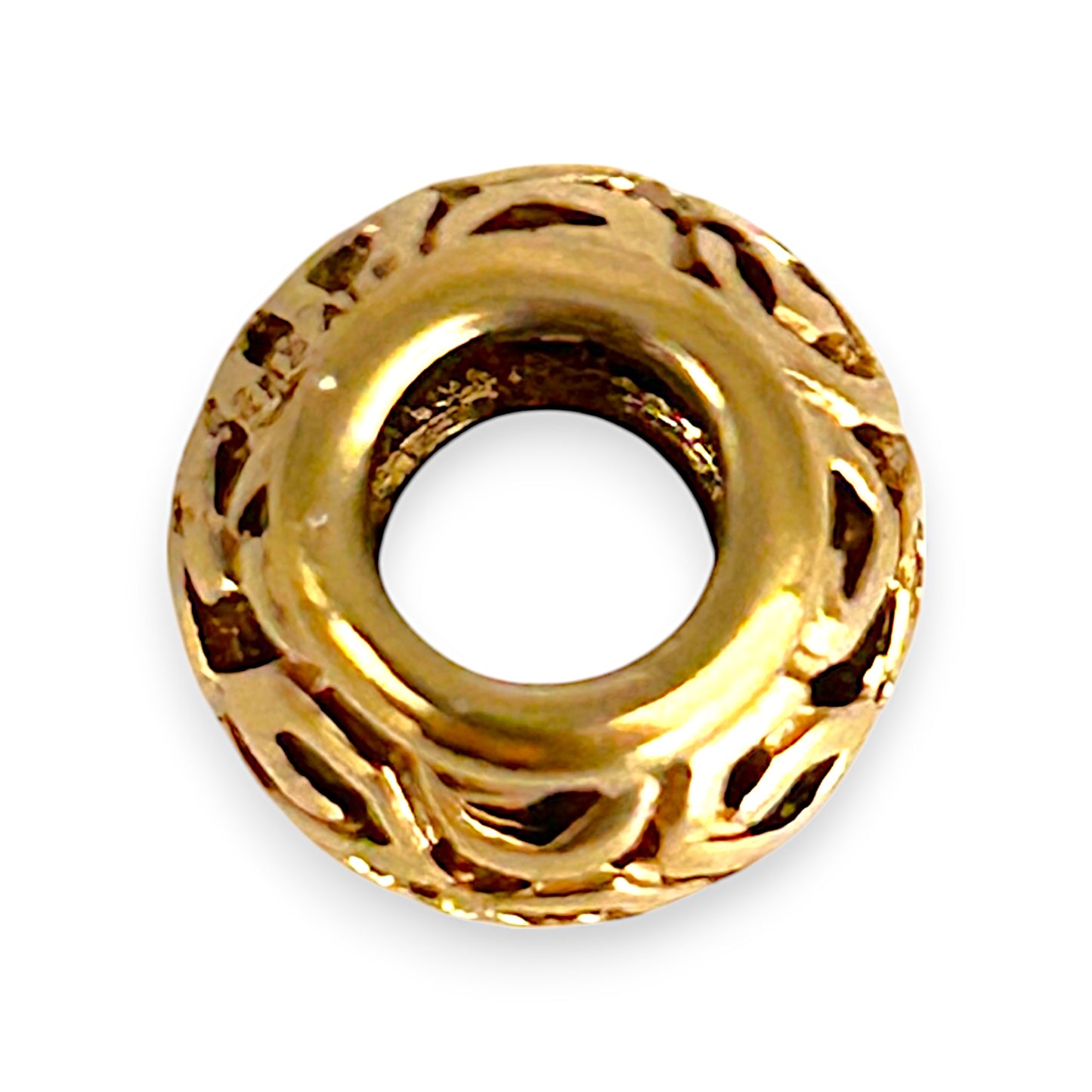 GOLD DEAL | 14K Gold Pandora Filigree Spherical Space Charm