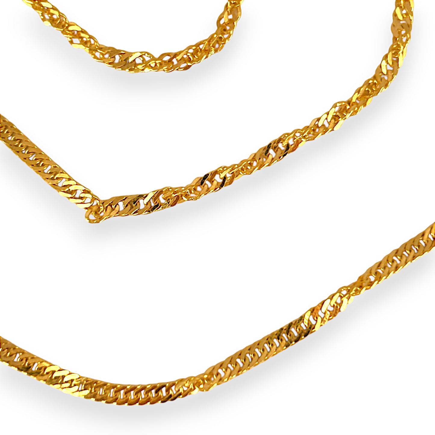 GOLD DEAL | 22K Gold Twist Lightweight Chain Length 41cm