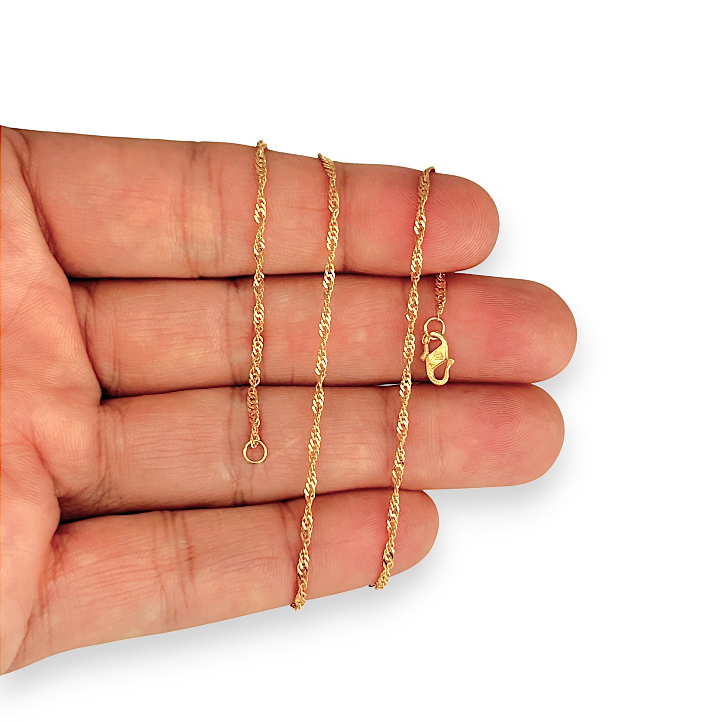 GOLD DEAL | 22K Gold Twist Lightweight Chain Length 41cm