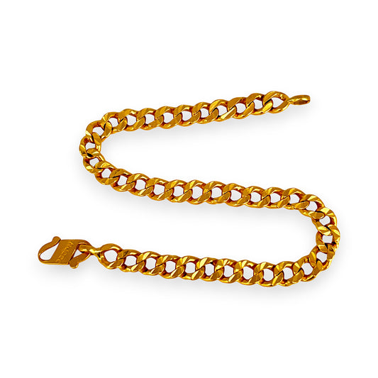 GOLD DEAL | 22K Gold Solid Curb Link Chunky Bracelet