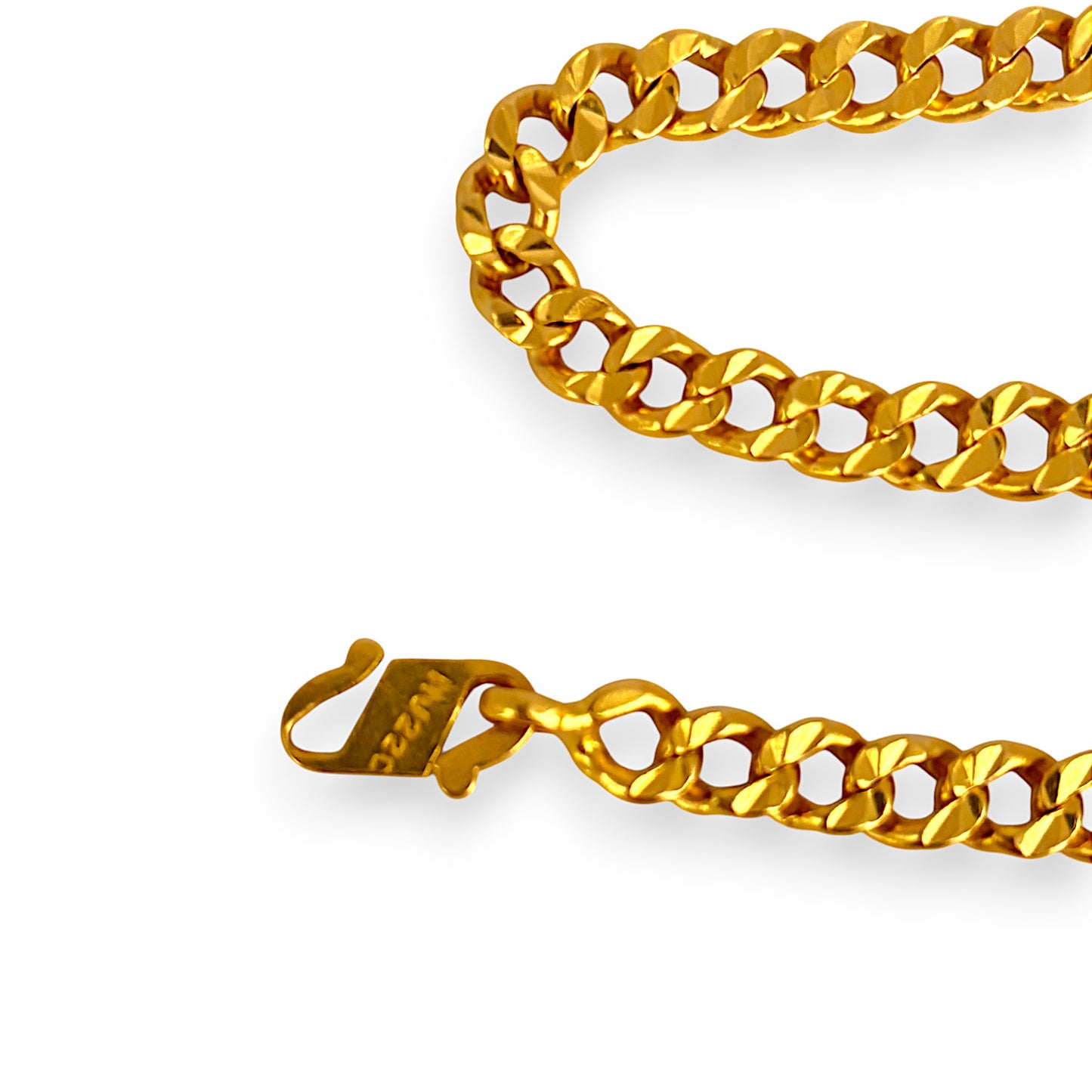 GOLD DEAL | 22K Gold Solid Curb Link Chunky Bracelet
