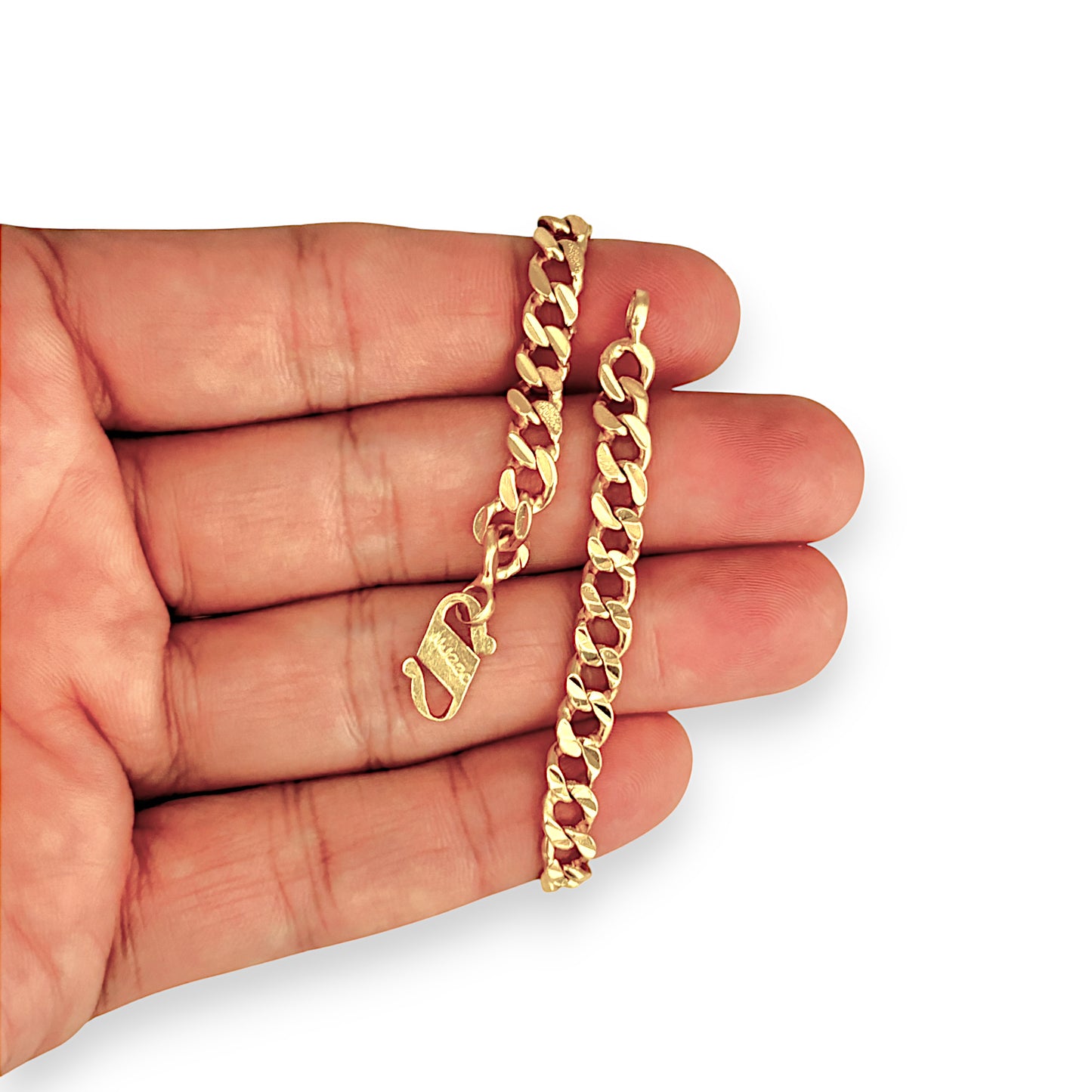 GOLD DEAL | 22K Gold Solid Curb Link Chunky Bracelet