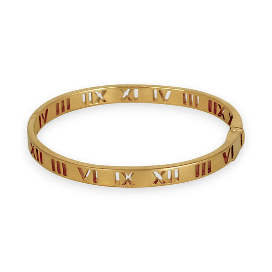GOLD DEAL | 22K Gold Roman Oval Snap Bangle