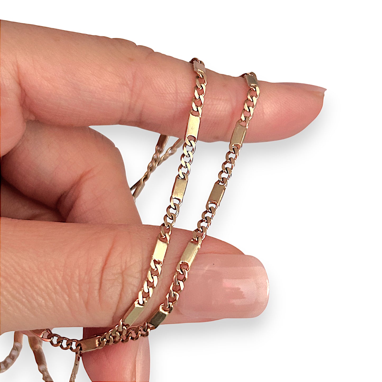GOLD DEAL | FLASH SALE 18ct (18K) Gold Soft Edge Bar Link 46cm Chain Valuation $3,775