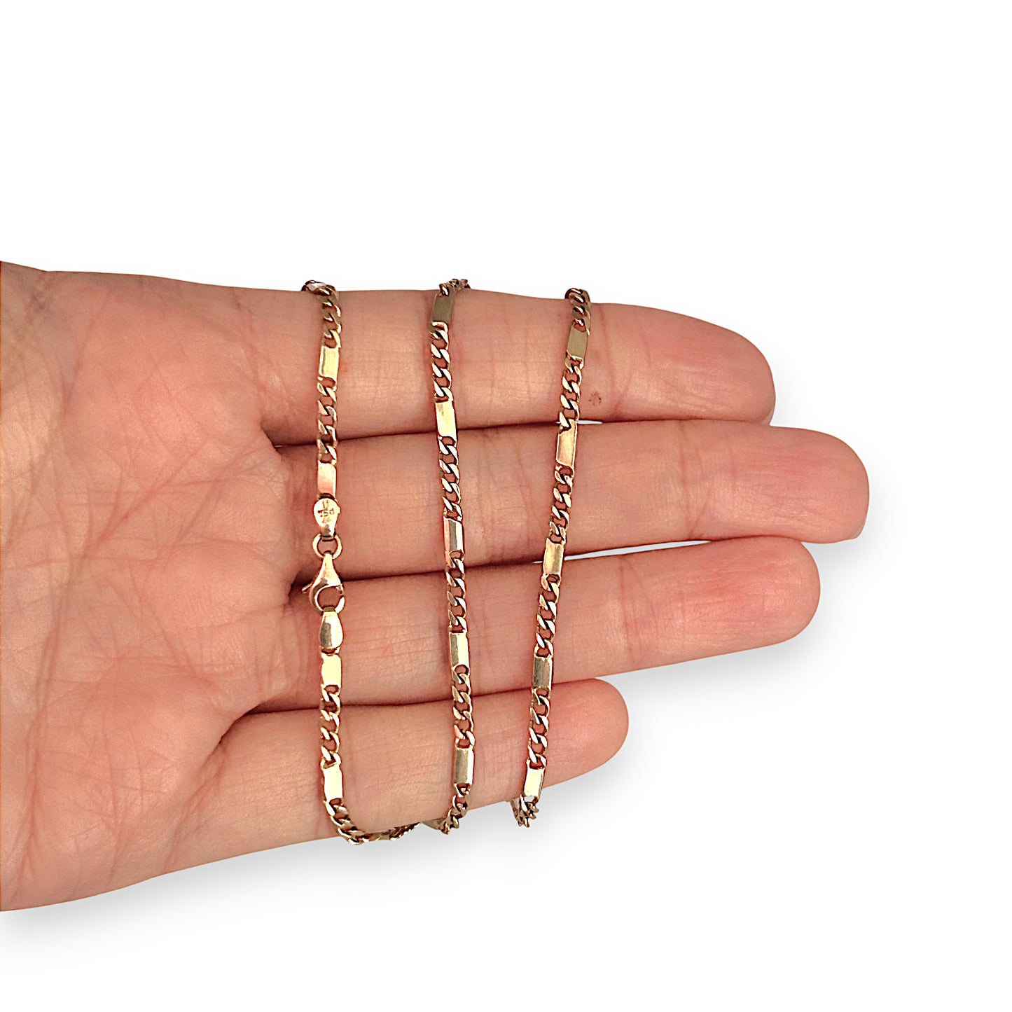 GOLD DEAL | FLASH SALE 18ct (18K) Gold Soft Edge Bar Link 46cm Chain Valuation $3,775