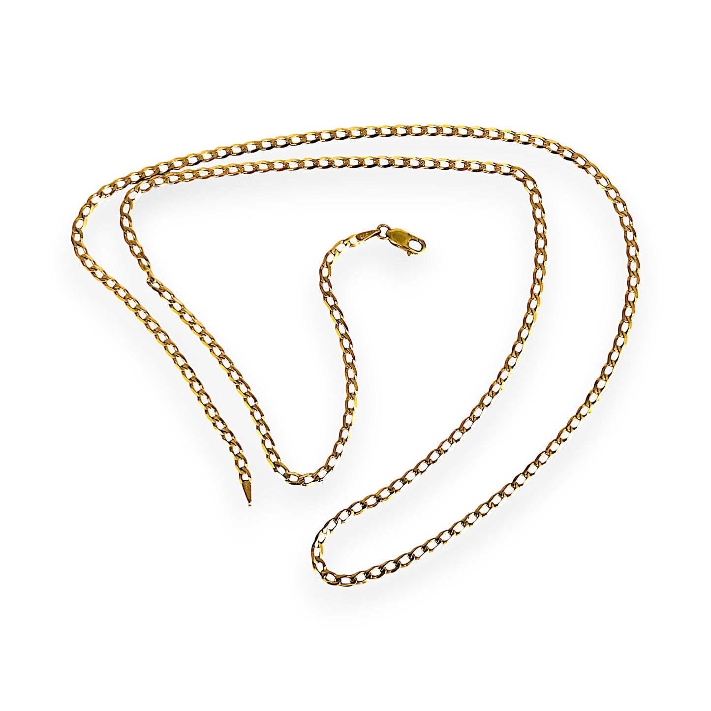 GOLD DEAL | 9ct (9K) Gold 60cm Flat Oval Link Chain Refurbished