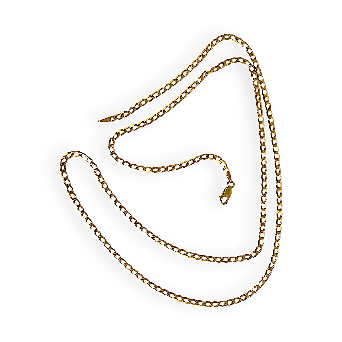 GOLD DEAL | 9ct (9K) Gold 60cm Flat Oval Link Chain Refurbished