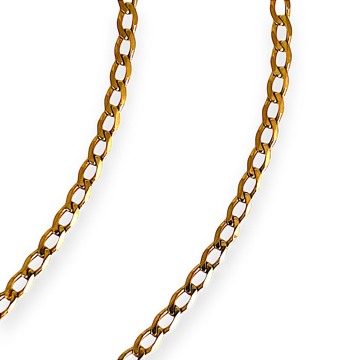 GOLD DEAL | 9ct (9K) Gold 60cm Flat Oval Link Chain Refurbished
