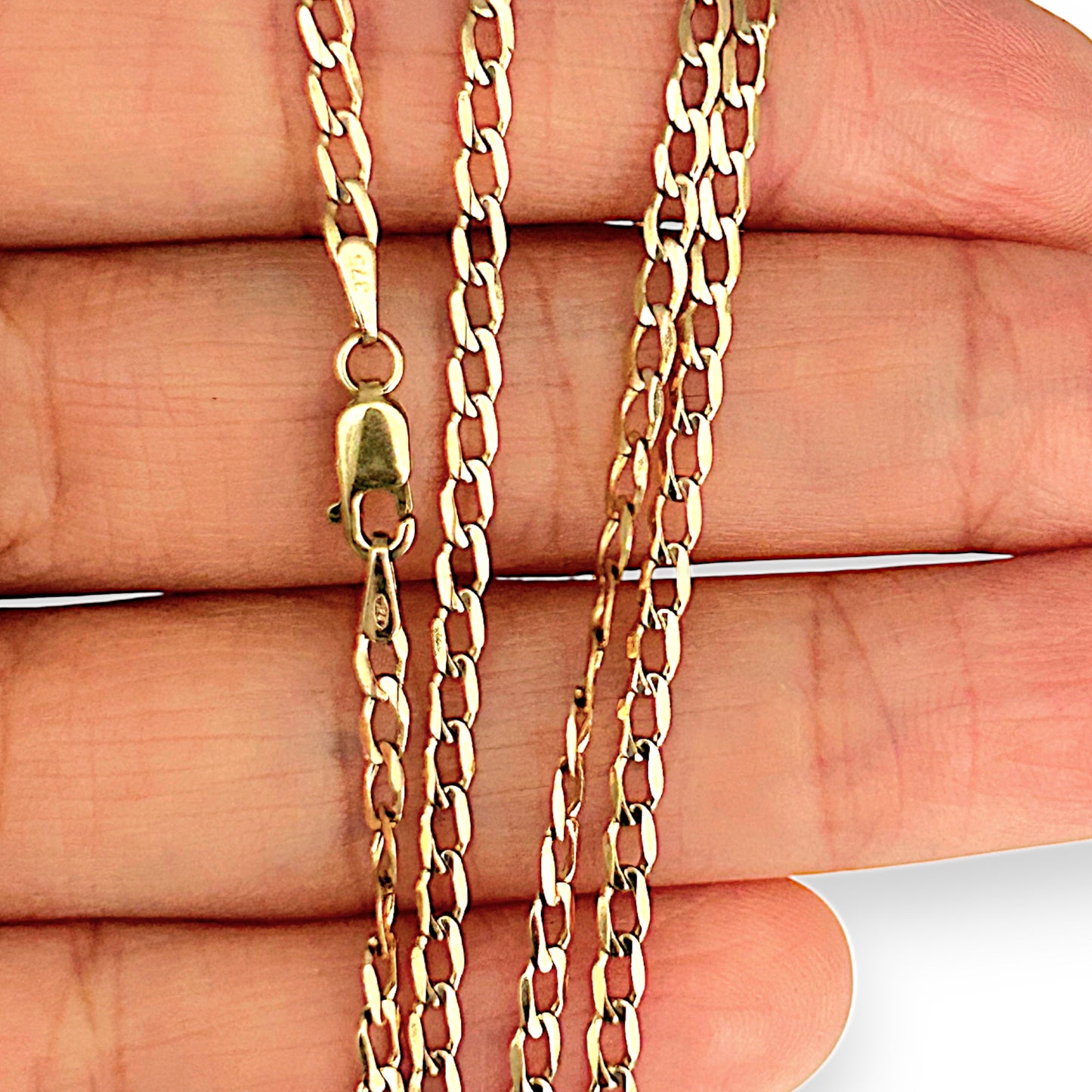 GOLD DEAL | 9ct (9K) Gold 60cm Flat Oval Link Chain Refurbished