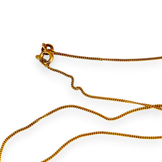 GOLD DEAL | 18K Gold Fine Curb Link Chain Length 50cm