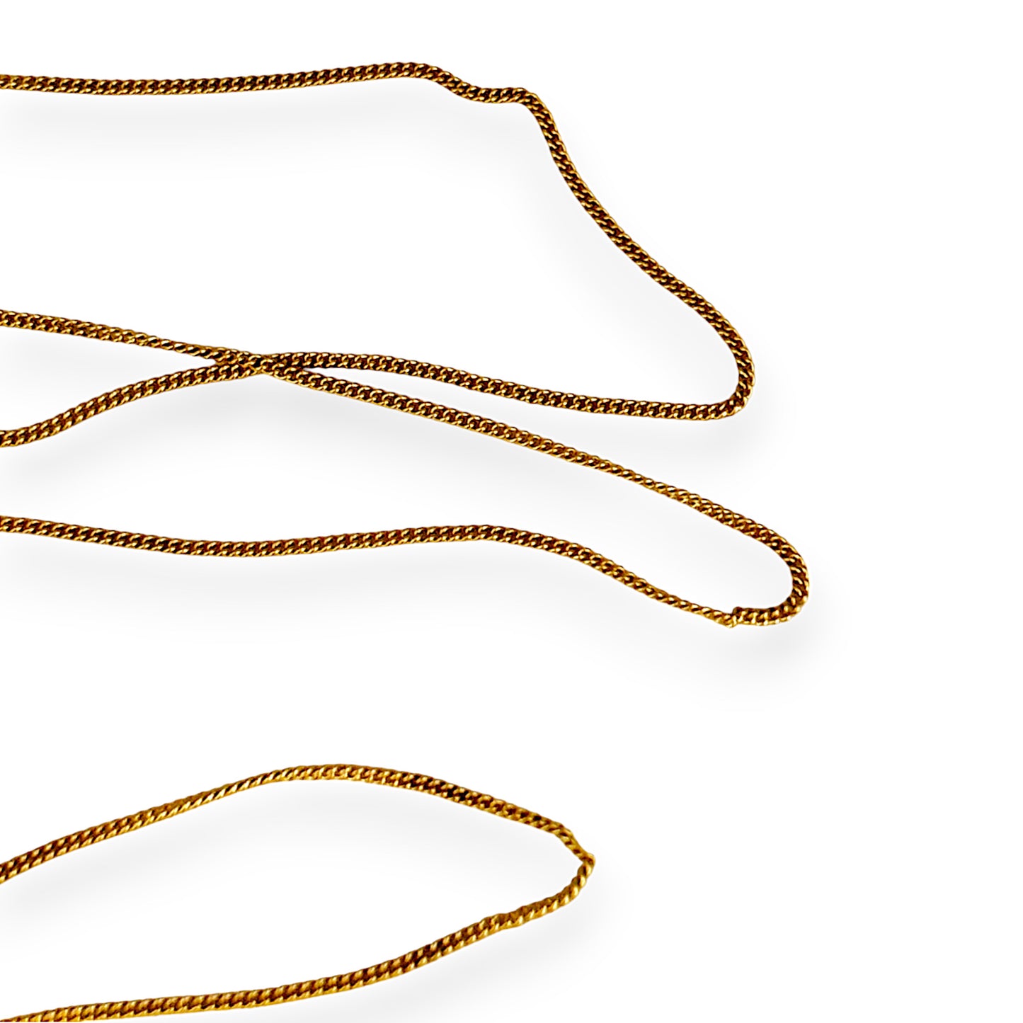 GOLD DEAL | 18K Gold Fine Curb Link Chain Length 50cm