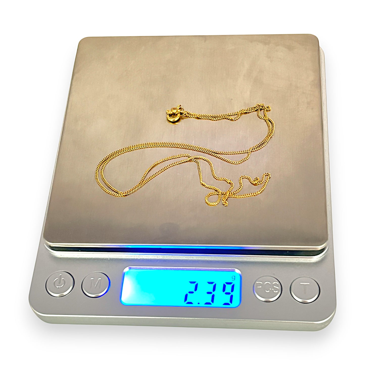 GOLD DEAL | 18K Gold Fine Curb Link Chain Length 50cm