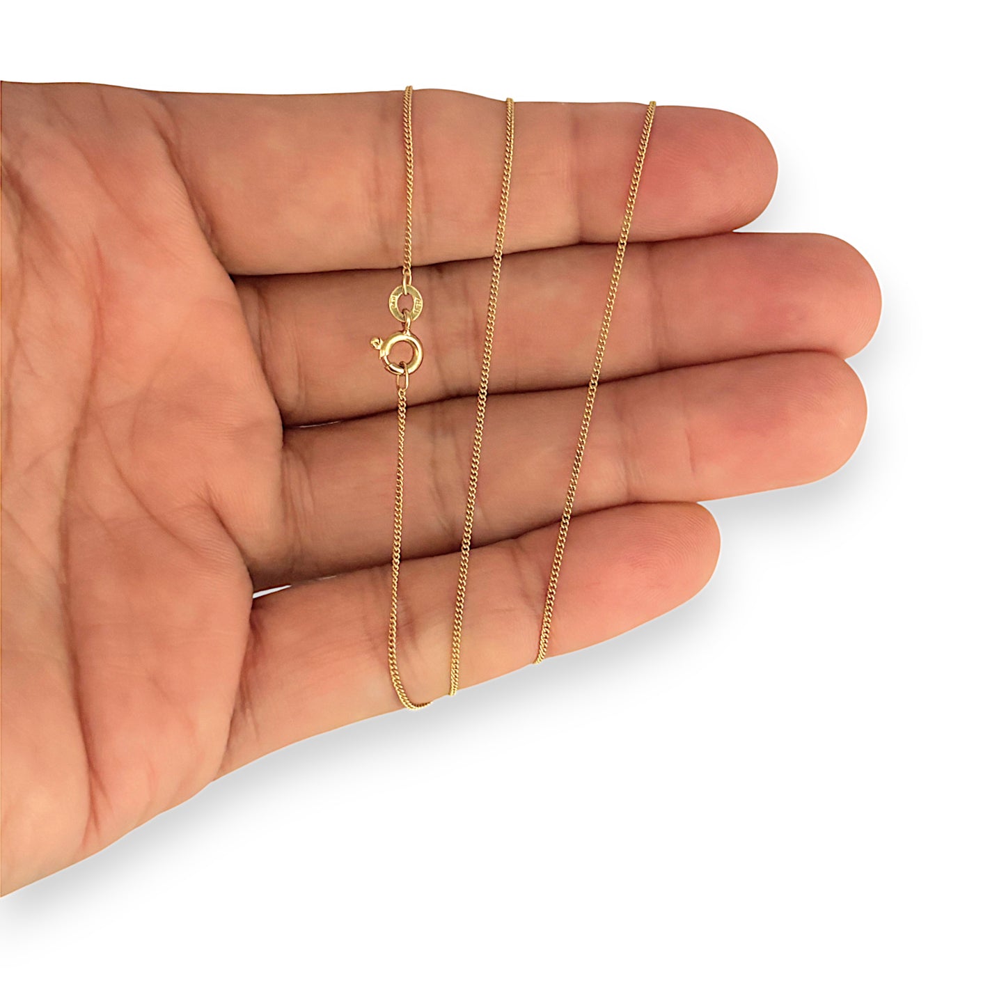 GOLD DEAL | 18K Gold Fine Curb Link Chain Length 50cm