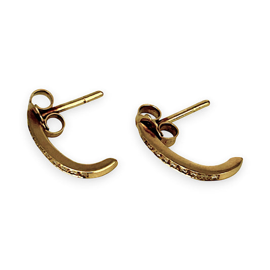 GOLD DEAL | 18ct (18K) Gold Stud Earrings with Diamond