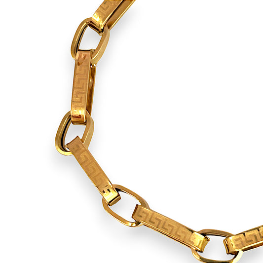 GOLD DEAL | 18ct (18K) Gold Broad Paperclip Bracelet Length 20cm