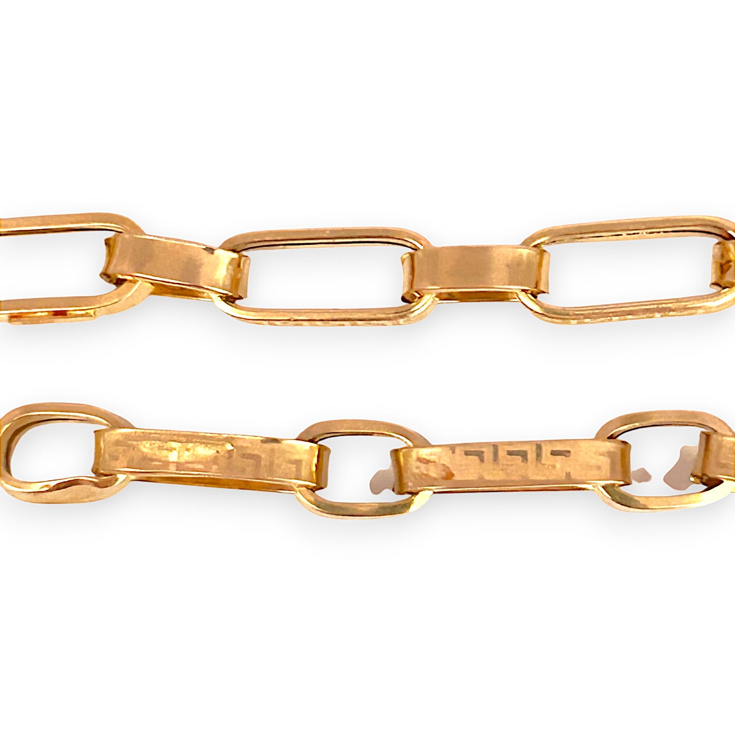 GOLD DEAL | 18ct (18K) Gold Broad Paperclip Bracelet Length 20cm