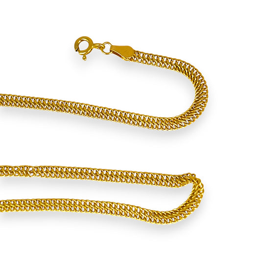 GOLD DEAL | 18ct (18K) Gold Soft Broad Snake Chain. Length 46cm