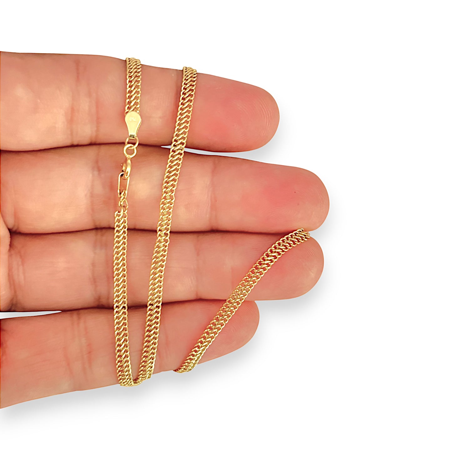 GOLD DEAL | 18ct (18K) Gold Soft Broad Snake Chain. Length 46cm