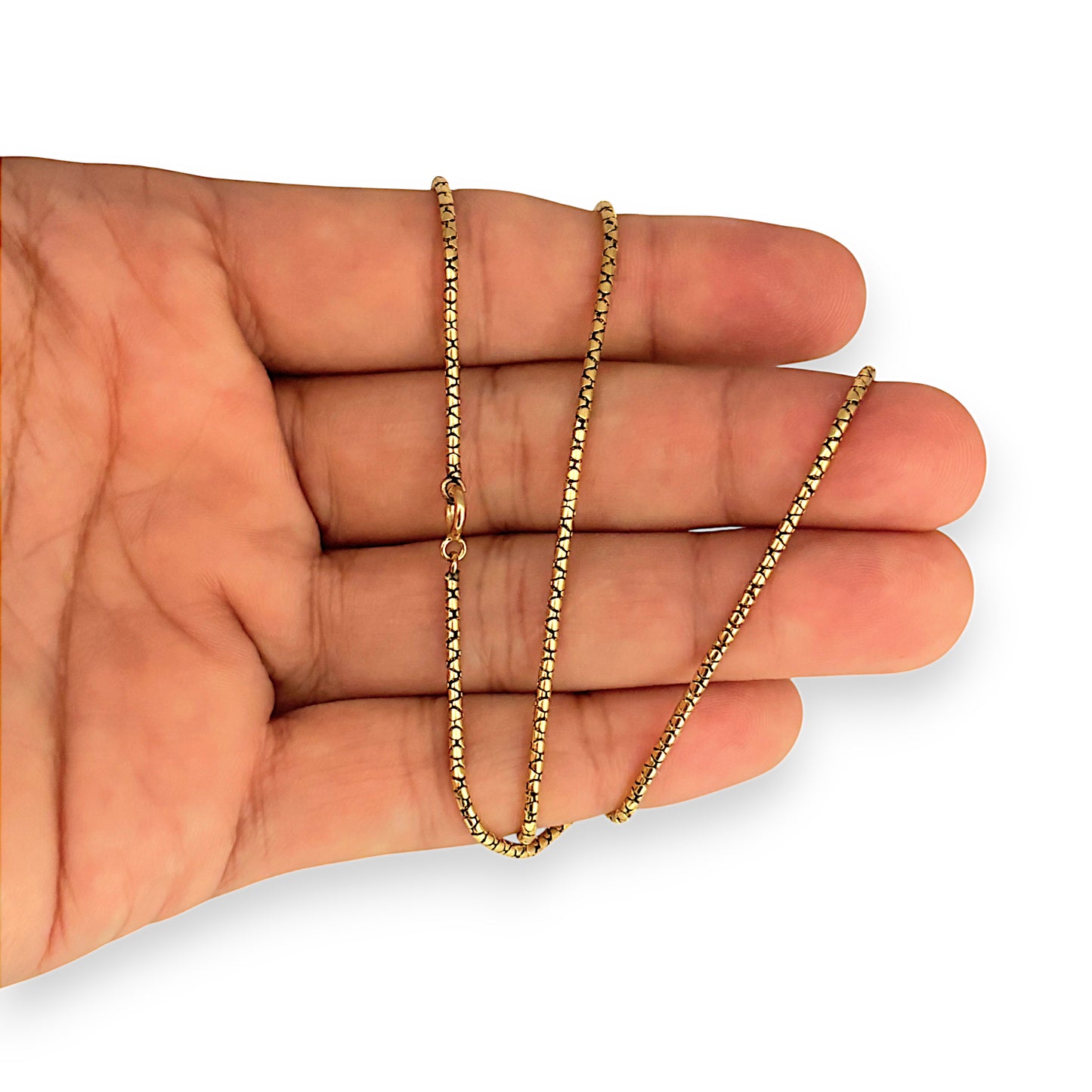 GOLD DEAL | 18ct (18K) Gold Round Link Snake Chain Length 48cm