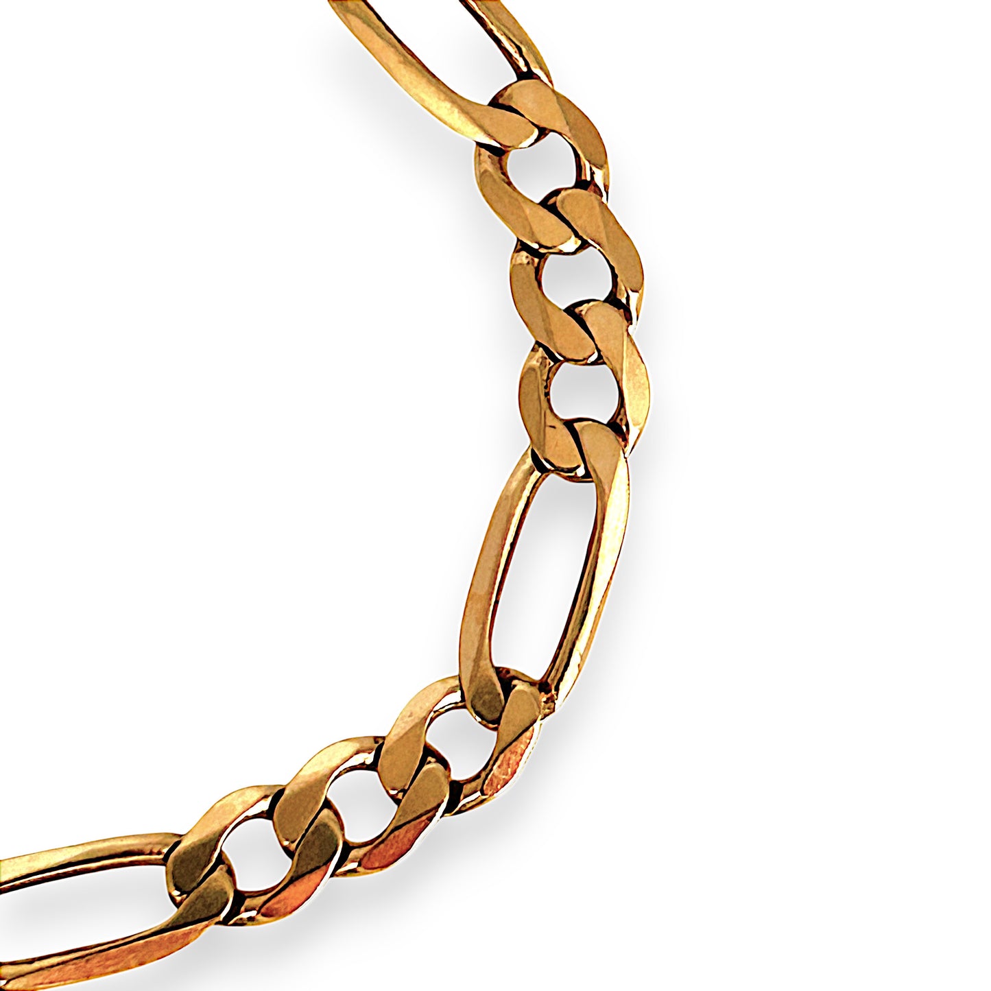 GOLD DEAL | FLASH SALE 9ct (9K) Gold 52cm Elongated 3 - 1 Figaro Chain
