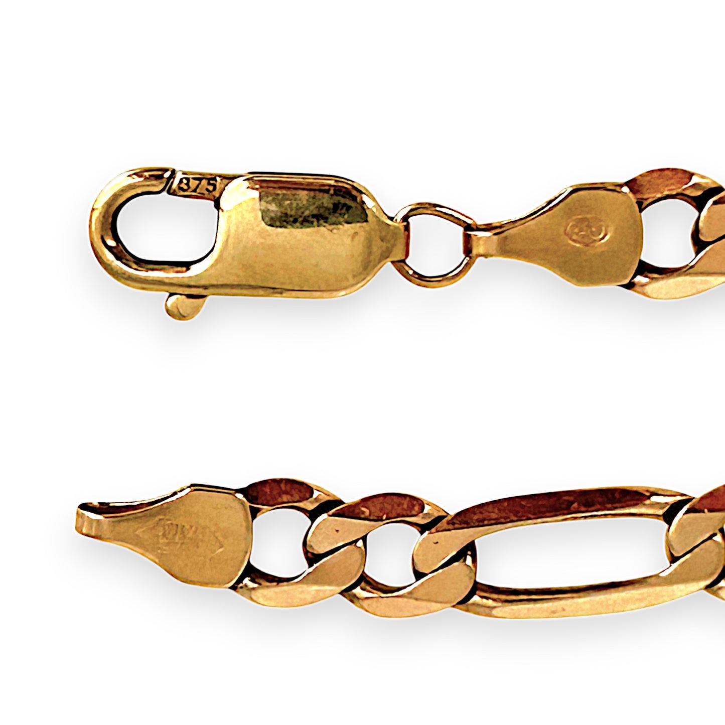 GOLD DEAL | FLASH SALE 9ct (9K) Gold 52cm Elongated 3 - 1 Figaro Chain